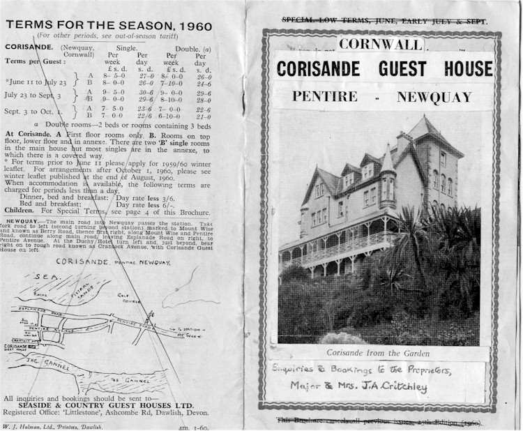 Corisande Manor Hotel, Newquay, Cornwall1960_brochure-page2-3.jpg (173147 bytes)