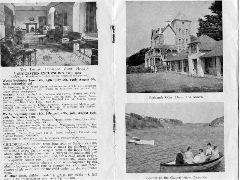 Corisande Manor Hotel, Newquay, Cornwall,1960 brochure-page4-5